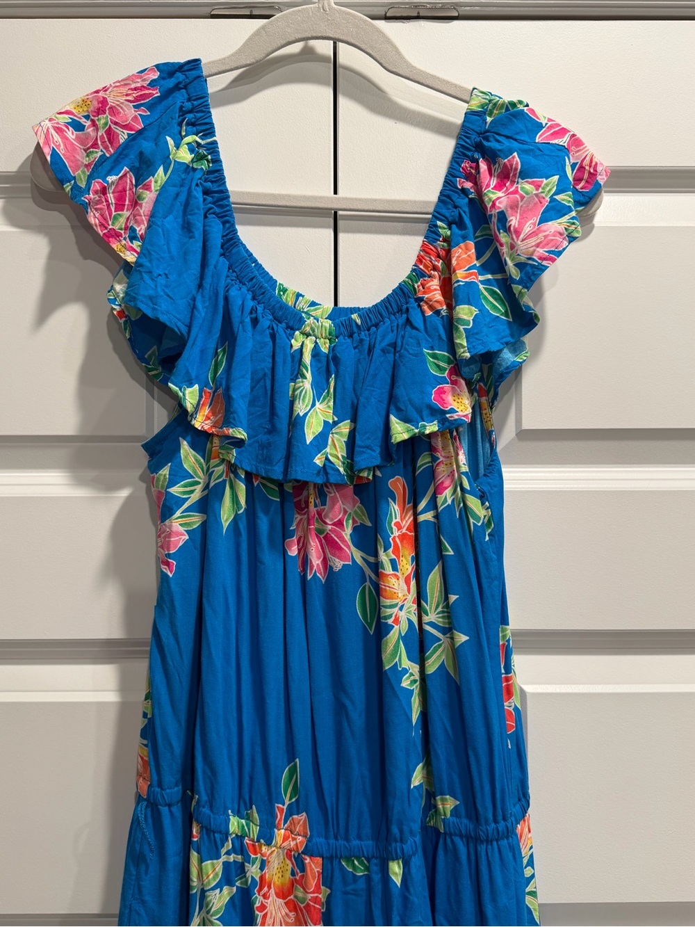 Tommy Bahama Floral Off-Shoulder Wide-Leg Jumpsuit in Turquoise